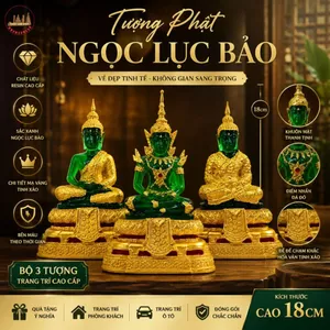 Phụ Kiện Decor Chất Liệu Bền Đẹp Màu Xanh Ngọc Mạ Vàng Cao 18cm Trang Trí Nội Thất