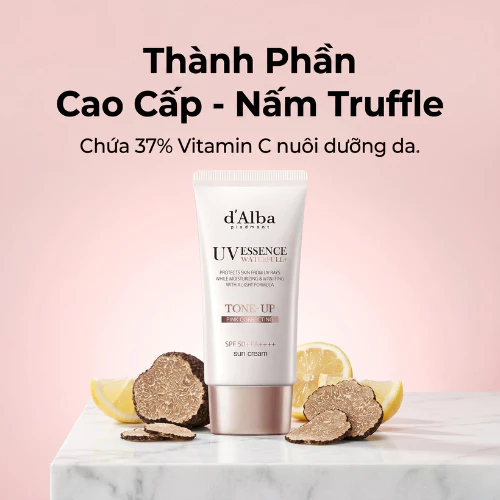 Kem Chống Nắng D'alba Tone-Up Pink & Purple Correcting SPF50+ PA++++ Nâng Tone Khử Sắc Vàng - Ever Queen