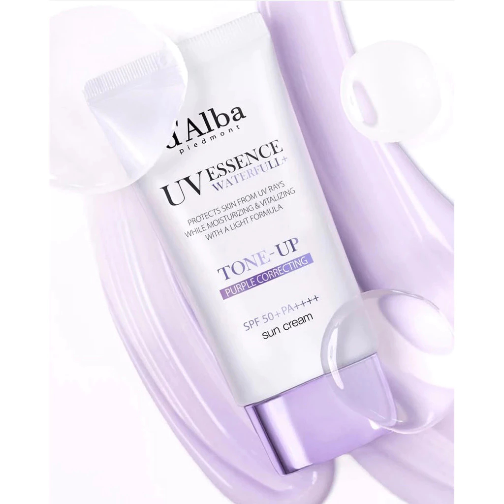Kem Chống Nắng D'alba Tone-Up Pink & Purple Correcting SPF50+ PA++++ Nâng Tone Khử Sắc Vàng - Ever Queen