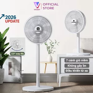 Quạt điện, Quạt cây đứng MiQCOOKO tăng hiệu suất làm mát với thiết kế 7 cánh sử dụng motor bạc đạn