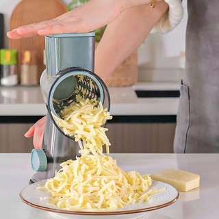 Máy Bào Rau Củ Đa Năng 3 Lưỡi - Dụng Cụ Thái  Lát Bào Sợi Nghiền Rau Củ Quay Tay Nhà Bếp