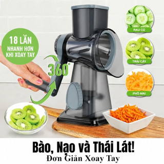 Máy Bào Rau Củ Đa Năng 3 Lưỡi - Dụng Cụ Thái  Lát Bào Sợi Nghiền Rau Củ Quay Tay Nhà Bếp