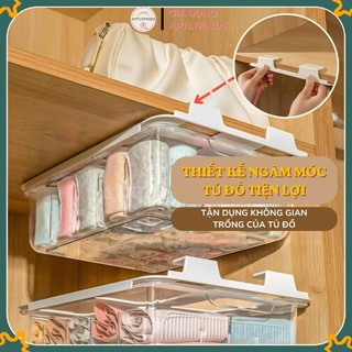 Hộp Đựng Đồ Lót Treo Kệ Tủ Đồ APTLYFINDS Dạng Ngăn Kéo, Nhựa PET Cao Cấp