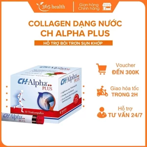 Collagen dạng nước hỗ trợ sụn khớp CH Alpha Plus - Nhập khẩu Đức chính hãng (Hộp 30 ống x 25ml)
