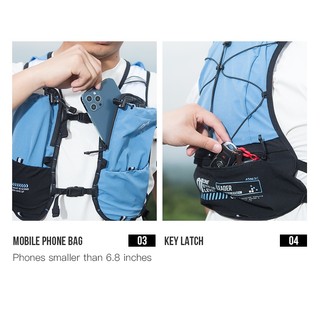 Aonijie Balo Vest Đeo Thể Thao Leo Núi Chạy Bộ C9113 Dung Tích 5L Có Đai Gắn Gậy - Minori Store