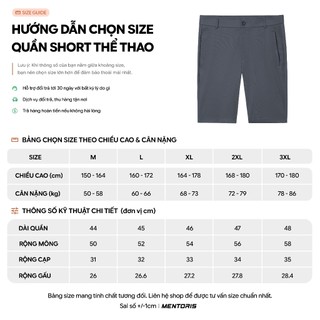 Quần Short Nam Cao Cấp MENTORIS, Quần Cạp Cúc Form Basic, Chất Vải Mềm Mịn, Co Giãn Tốt MSR2518