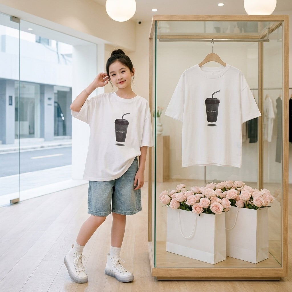 Quần jeans ngố suông cho bé gái size đại BEESHOP H26030