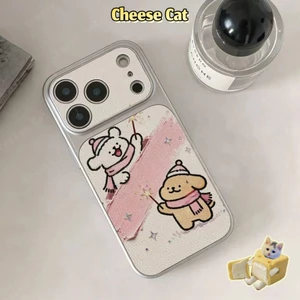 Ốp điện thoại bằng da hình chó con pháo hoa cho iPhone 17 Pro Max cho iPhone 13 12 11 Xs Max XR 14 15 16 Plus