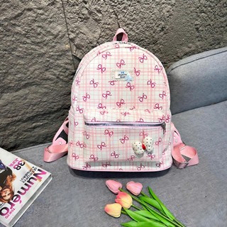 (Quai To) Mở Bán Balo đi học nam nữ thời trang size40 vừa A4 laptop Vải Mềm Charm Nơ đẹp đi chơi du lịch BL Nơ