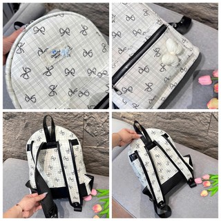 (Quai To) Mở Bán Balo đi học nam nữ thời trang size40 vừa A4 laptop Vải Mềm Charm Nơ đẹp đi chơi du lịch BL Nơ