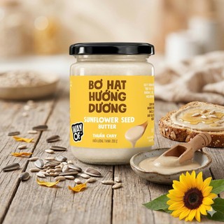 Bơ Hạt Hướng Dương 100% WayOf - Không Đường Không Dầu - Giàu Magie Kẽm Eat Clean