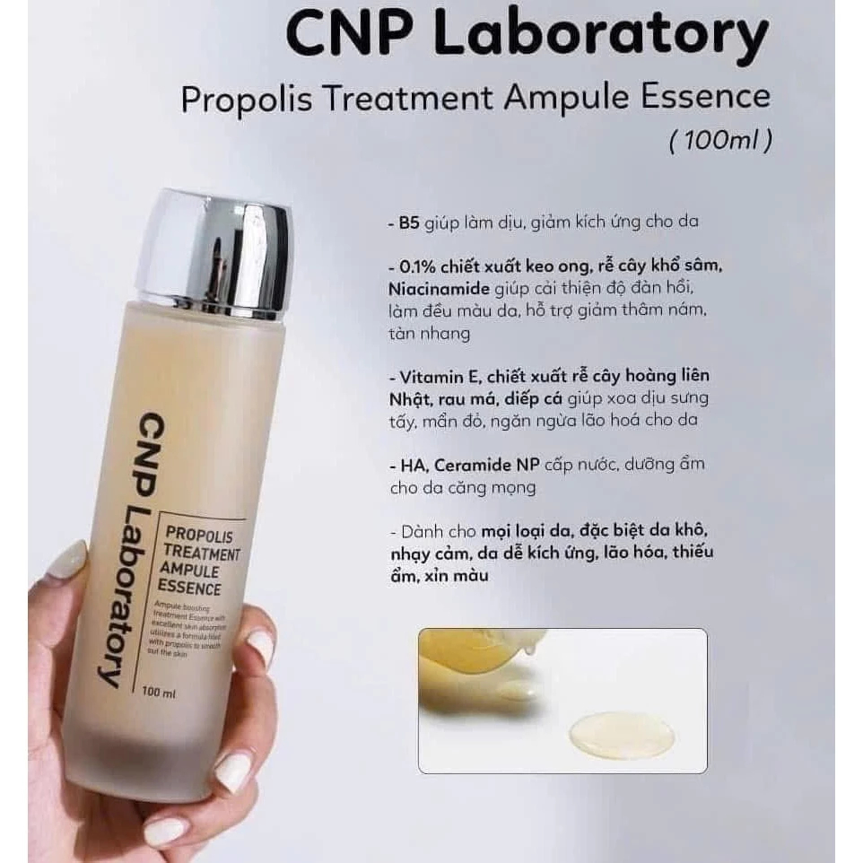 Toner Nước Thần Keo Ong CNP Laboratory Propolis Treatment Essence Cấp Ẩm, Căng Bóng Da - Ever Queen