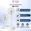MiQCOOKO Quạt cây đứng, Quạt điện 7 cánh có điều khiển từ xa THẾ HỆ MỚI, quạt không ồn tiết kiệm điện motor đạn bạc