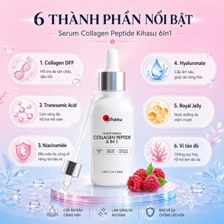 Serum Collagen Kihasu Dưỡng Sáng Da, Cấp Ẩm, Giúp Da Mềm Mịn, Chứa Vitamin C Và Niacinamide