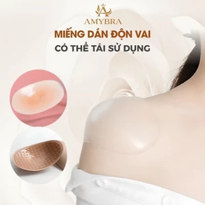 Miếng Dán Độn Vai Silicon Siêu Dính, 2 Miếng Dán Độn Vai Sử Dụng Nhiều Lần Tiện Lợi AMYBRA D0126