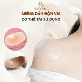 Miếng Dán Độn Vai Silicon Siêu Dính, 2 Miếng Dán Độn Vai Sử Dụng Nhiều Lần Tiện Lợi AMYBRA D0126