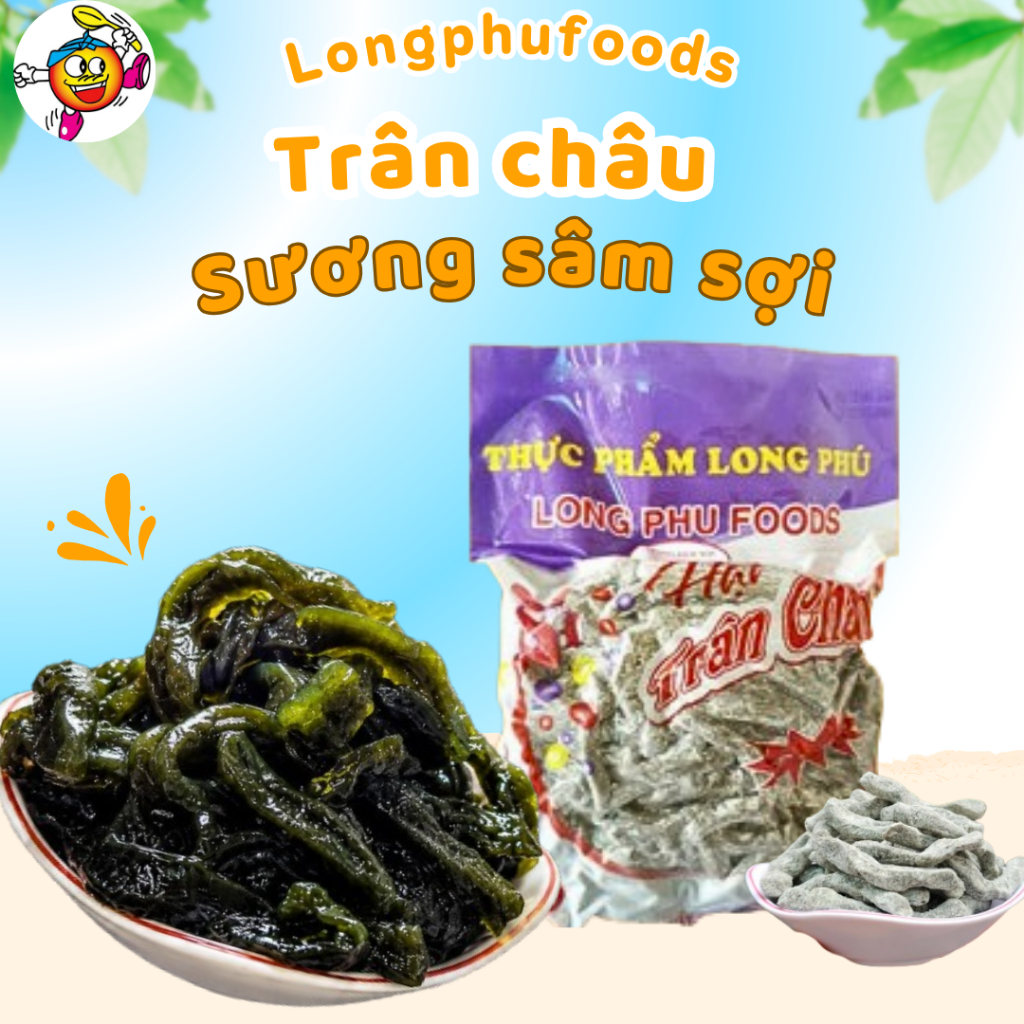 Trân châu Sương Sâm Sợi Long Phú gói 100gr - Topping Trà sữa, Chè Ngũ Sắc, Trà,..
