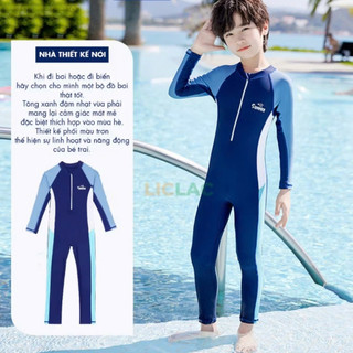 BK67 Đồ bơi liền thân bé trai  chất đẹp, bộ bơi bé trai đi bơi đi biển size nhí đại 10-40kg
