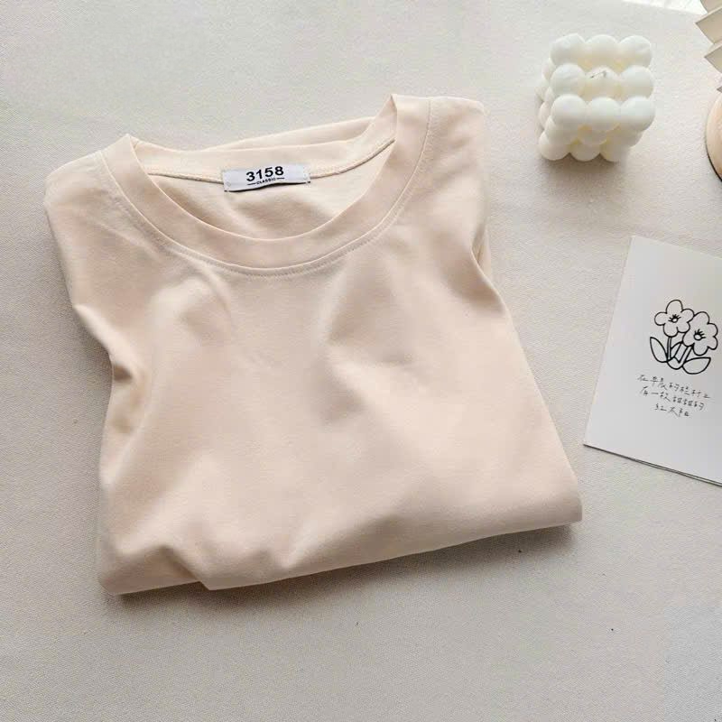 [Peinn] Áo thun TRƠN  chất cotton su 3158 thoáng mát, áo phông nam nữ mẫu mới đẹp
