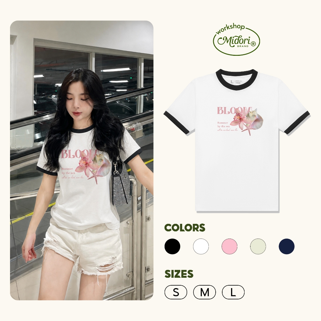 Áo Thun Baby Tee BLOOM Thời Trang Trẻ Trung Vải Cotton Thoáng Mát Cao Cấp Local Brand | MI MIDORI