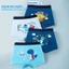 Combo 4 Quần Lót Đùi Bé Trai Hoạ Tiết Khùng Long, Quần Sịp Trẻ Em Cotton Thoáng Khí ZANABRA L1018