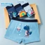 Combo 4 Quần Lót Đùi Bé Trai Hoạ Tiết Khùng Long, Quần Sịp Trẻ Em Cotton Thoáng Khí ZANABRA L1018