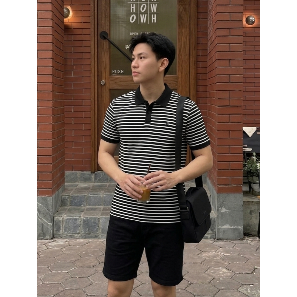 [NEW]Áo Polo RTCLASSY Kẻ Sọc Ngang Chất Liệu Cotton Pique Dày Dặn Không Nhăn Form Regular Trẻ Trung