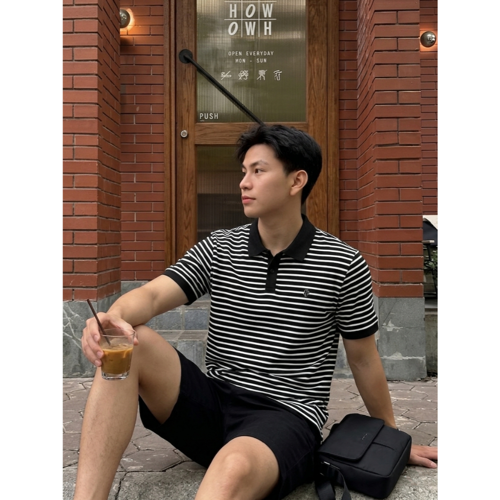 [NEW]Áo Polo RTCLASSY Kẻ Sọc Ngang Chất Liệu Cotton Pique Dày Dặn Không Nhăn Form Regular Trẻ Trung