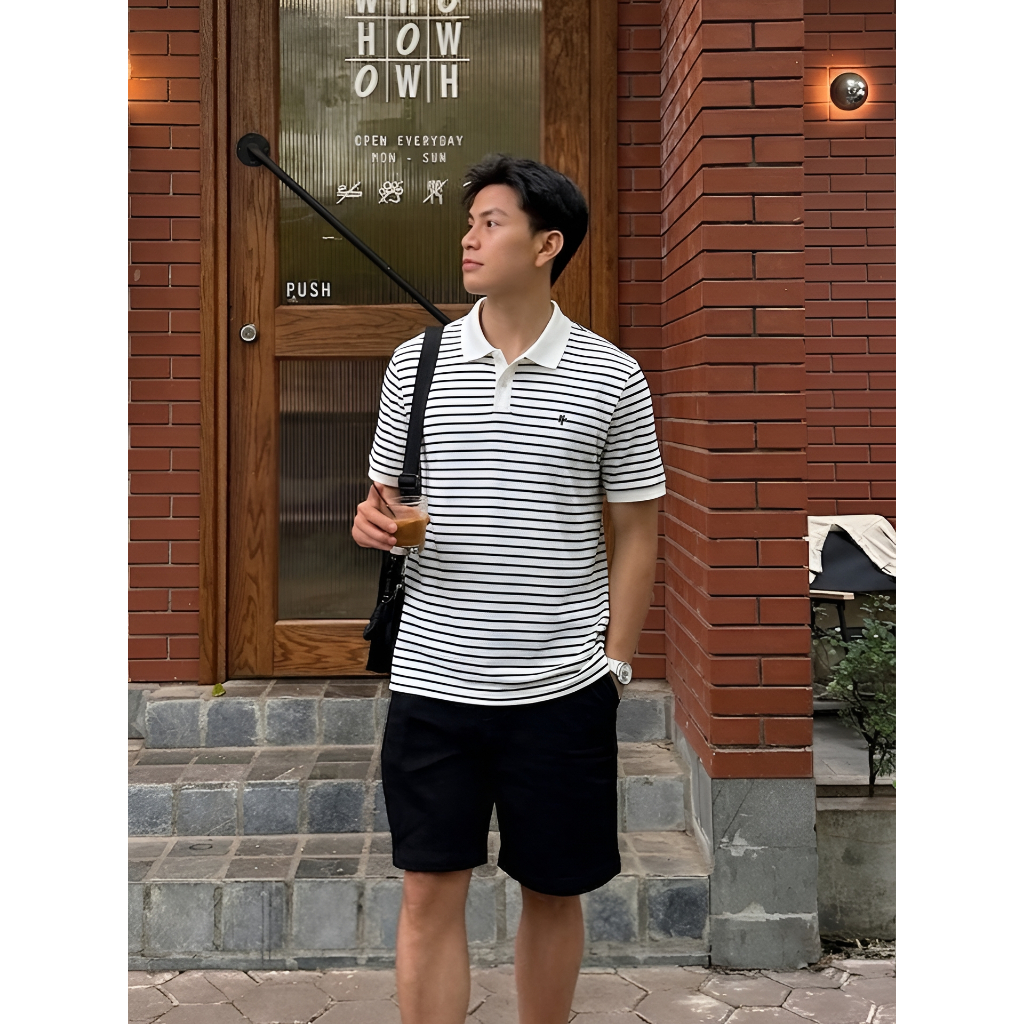 [NEW]Áo Polo RTCLASSY Kẻ Sọc Ngang Chất Liệu Cotton Pique Dày Dặn Không Nhăn Form Regular Trẻ Trung
