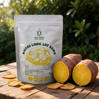 Khoai Lang Sấy Giòn Lát Vàng Dalat Nature (80g) - Đồ Ăn Vặt Tự Nhiên, Không Chất Bảo Quản