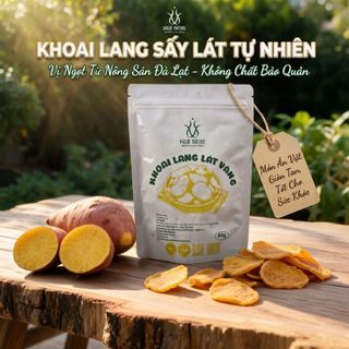 Khoai Lang Sấy Giòn Lát Vàng Dalat Nature (80g) - Đồ Ăn Vặt Tự Nhiên, Không Chất Bảo Quản