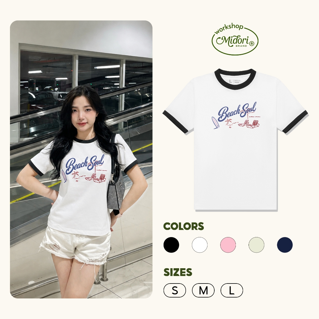 Áo Thun Baby Tee BeachSoul Cao Cấp Phông Nam Nữ Unisex Cotton Local Brand | MI MIDORI