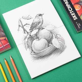 [NEW] Giấy Vẽ SketchPad 190GSM Global Art 100Trang A5 A4, Sổ Vẽ Phác Thảo Vân Mịn Hợp Với Mọi Màu, Ăn Chì, Loang Màu Đẹp