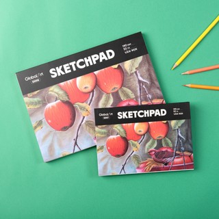 [NEW] Giấy Vẽ SketchPad 190GSM Global Art 100Trang A5 A4, Sổ Vẽ Phác Thảo Vân Mịn Hợp Với Mọi Màu, Ăn Chì, Loang Màu Đẹp