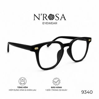 Gọng Kính N’ROSA 9340 – Form Wayfarer Hiện Đại, Nhựa Cao Cấp Siêu Bền, Đa Dạng Sắc Thái Trong Suốt