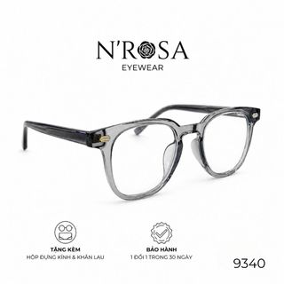 Gọng Kính N’ROSA 9340 – Form Wayfarer Hiện Đại, Nhựa Cao Cấp Siêu Bền, Đa Dạng Sắc Thái Trong Suốt