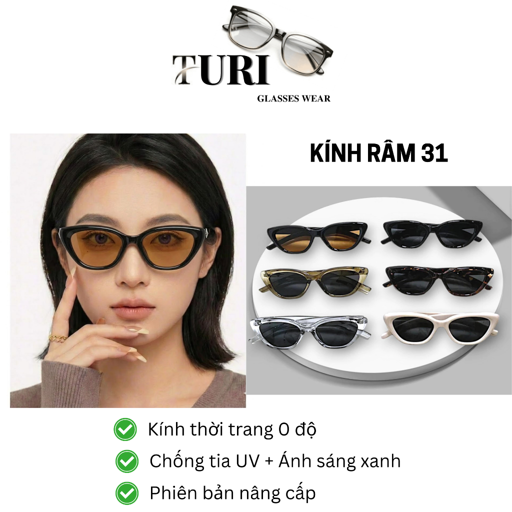 Kính mát nam nữ chống tia UV hiện đại nhiều màu sắc phong cách Hàn Quốc 31