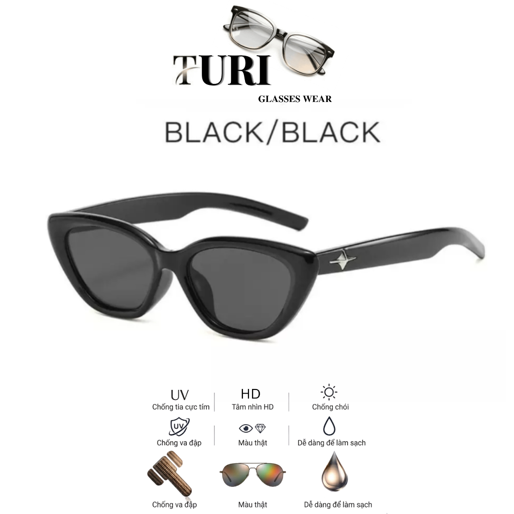 Kính mát nam nữ chống tia UV hiện đại nhiều màu sắc phong cách Hàn Quốc 31