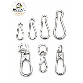 Combo 5 cái Mỏ Móc Xích Chó Inox / Thép Mạ Kẽm Nhiều Size S M L XL – Móc Khóa Xích Chó Chịu Lực Cao