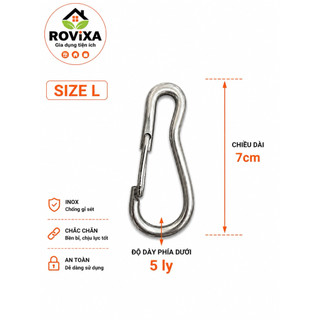 Combo 5 cái Mỏ Móc Xích Chó Inox / Thép Mạ Kẽm Nhiều Size S M L XL – Móc Khóa Xích Chó Chịu Lực Cao