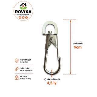 Combo 5 cái Mỏ Móc Xích Chó Inox / Thép Mạ Kẽm Nhiều Size S M L XL – Móc Khóa Xích Chó Chịu Lực Cao