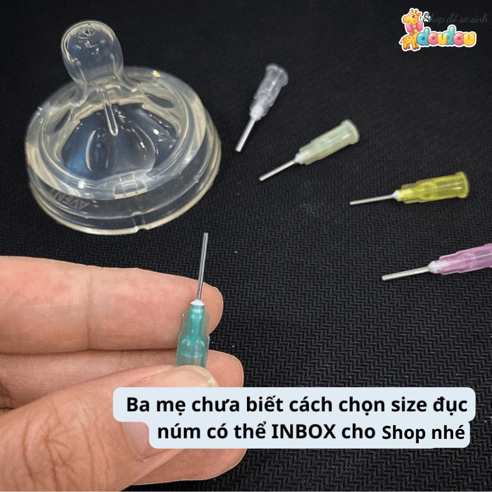 Đục lỗ núm ti bình sữa cho bé, dùng mọi loại núm ti Doudou A03