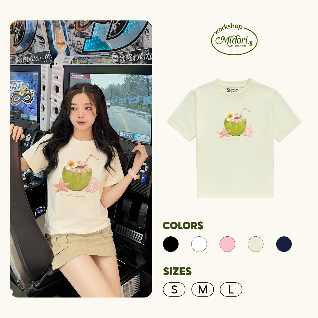 Áo Thun Baby Tee COCONUT Thời Trang Trẻ Trung Cotton Cao Cấp Thoáng Mát Local Brand | MI MIDORI