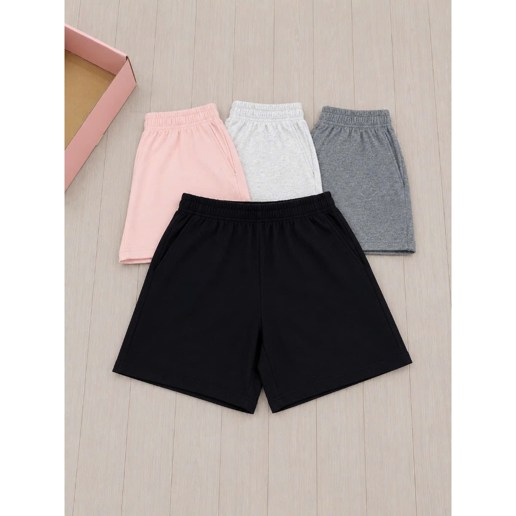 Quần Short Nữ Trơn OHANLY – Quần Đùi Nữ Da Cá Lụa Co Giãn Mềm Mát Form Suông Mặc Nhà Đi Chơi