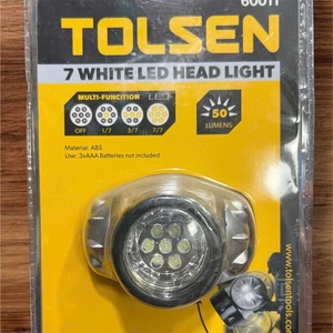 TOLSEN Đèn Đội Đầu Đèn Soi Chiếu Xa 7 LED 50Lumens 60011