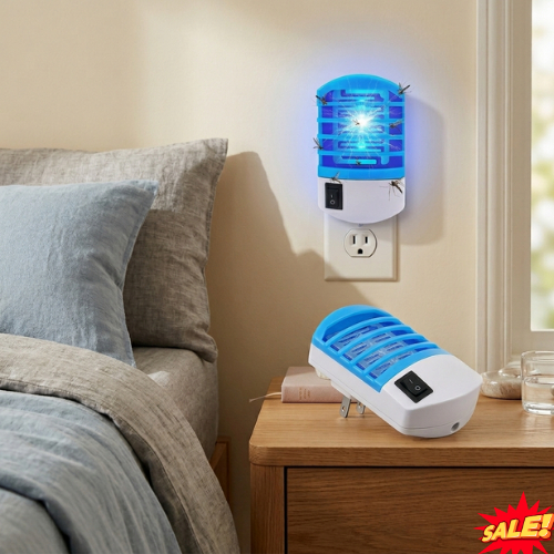 Đèn Bắt Muỗi Gắn Tường Mini 220V, Máy Diệt Muỗi Côn Trùng Cắm Điện Nhỏ Gọn Tiện Dụng