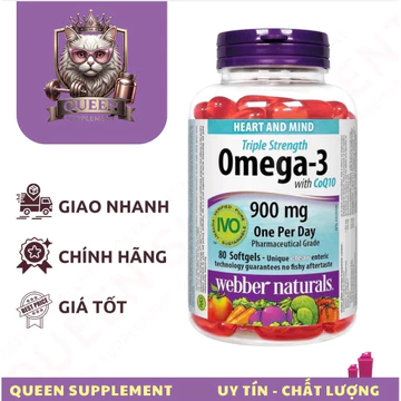 Viên Uống Omega3 Webber Triple Strength Omega-3 / Omega-3 With CoQ10