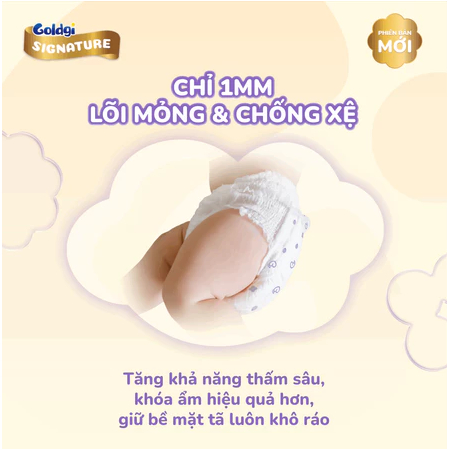 [MỚI 2026] Bỉm GOLDGI SIGNATURE 2026 Đủ Size NB/S/M/L/XL/2L/3L DÀNH RIÊNG CHO BÉ CÓ LÀN DA NHẠY CẢM