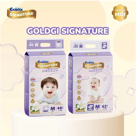 [MỚI 2026] Bỉm GOLDGI SIGNATURE 2026 Đủ Size NB/S/M/L/XL/2L/3L DÀNH RIÊNG CHO BÉ CÓ LÀN DA NHẠY CẢM