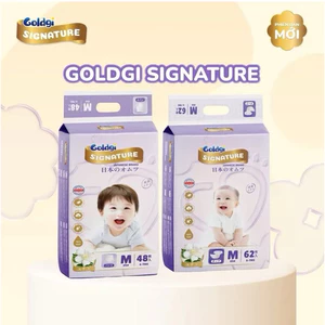 Bỉm GOLDGI SIGNATURE 2026 Đủ Size NB/S/M/L/XL/2L/3L DÀNH RIÊNG CHO BÉ CÓ LÀN DA NHẠY CẢM